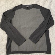Eddie Bauer Mens Size Medium Gray Long Sleeve Pullover Sweater EUC