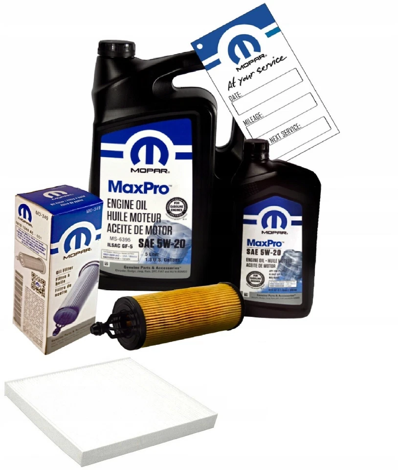 MOPAR 5W-20 6L + FILTRE MO-349 + FILTRE À POLLEN 3.6 Dodge Durango Jeep GC - Photo 1/1