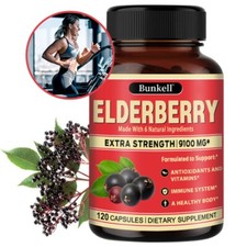 Elderberry Capsules 10:1 Extract Immune System Support Sambucus Nigra Extract