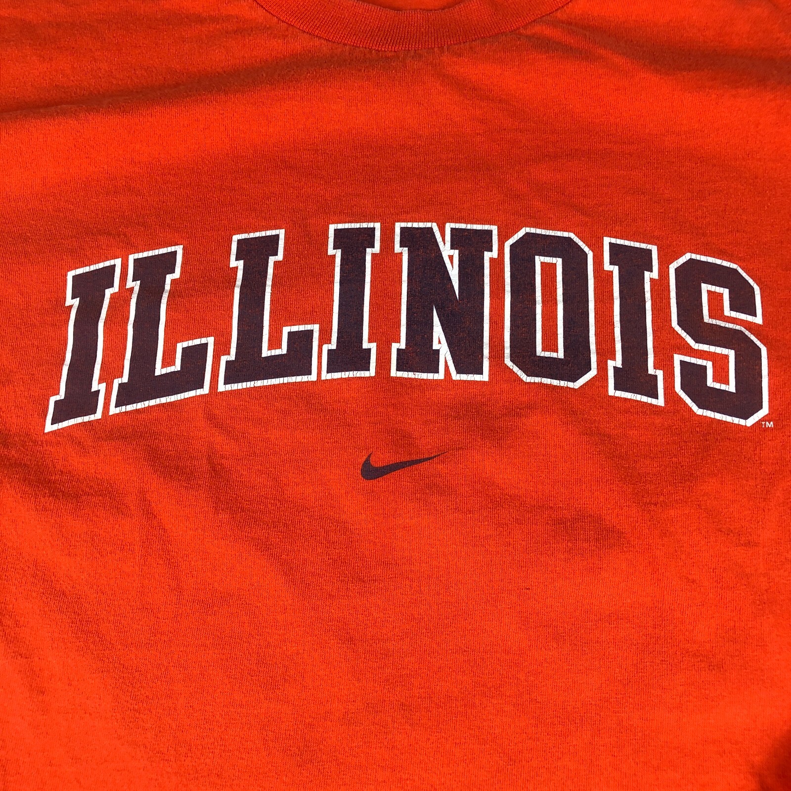 Illinois Tall Type Tag T-Shirt - Orange