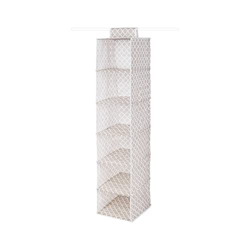 COMPACTOR HOME Portascarpe, Microfibra, Taupe/White, 30 x 30 x 128 cm (d8y)