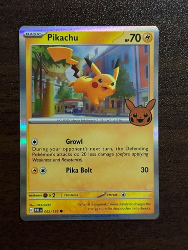 Pokémon TCG: [Trick or Trade BOOster] PIKACHU #062/193 - Holo Rare - Near Mint - Picture 1 of 2