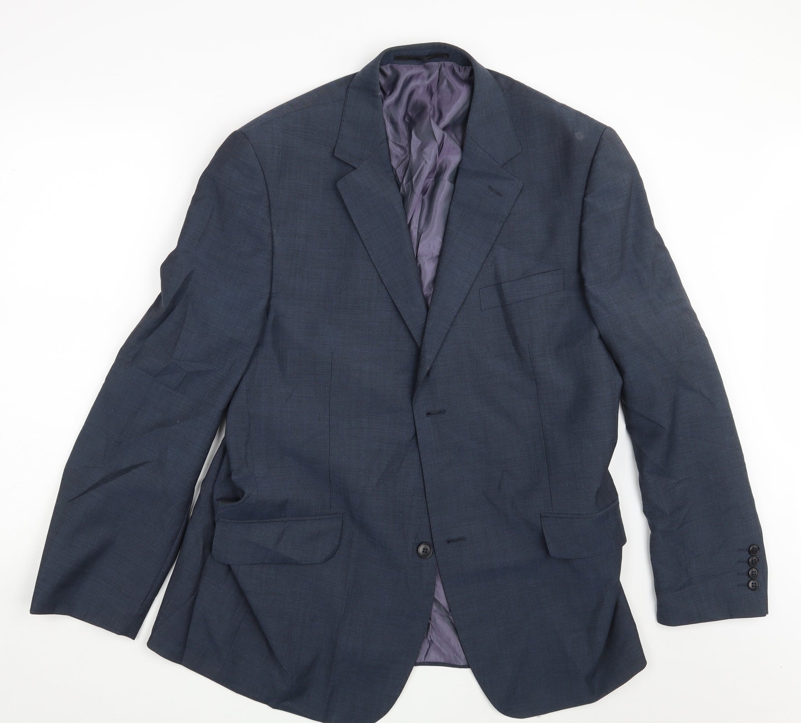 HIJKLM Mens Blue Jacket Blazer Size 44 Button