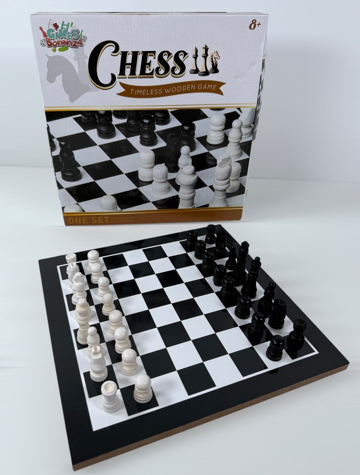 Wooden Chess Set by Games Bonanza - (8yrs+) ~ VGC