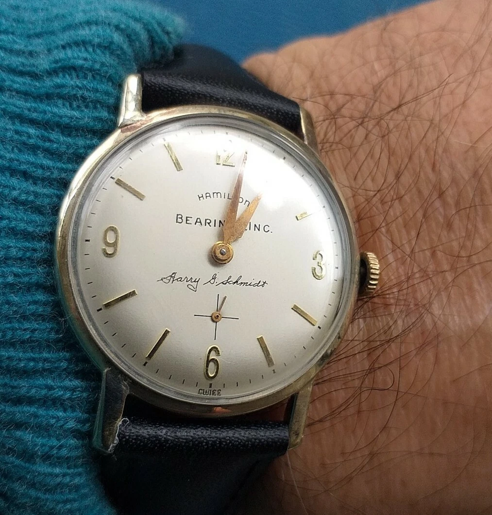 HAMILTON Mens Vintage Manual watch SUBSIDIARY Dial 10ct.Gold FILLED