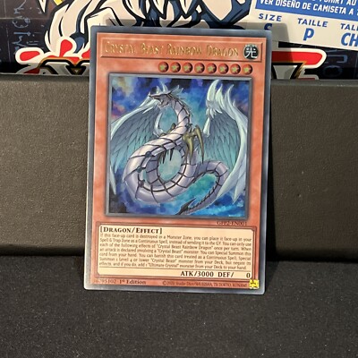 Yu-Gi-Oh! Karte Crystal Beast Rainbow Dragon – GFP2-EN001 Ultra Rare – 1. Edition Sammlerkarte