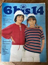 DDR Kinder Modezeitschrift 6 bis 14 1/1977 Schnittmuster Strickmuster 70er 80er
