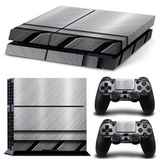 Sony PS4 PLAYSTATION 4 Skin Design Sticker Screen Protector Set - Stainless