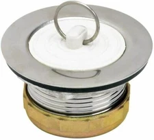 Stainless Steel Bath Tub Drain Assembly & Rubber Stopper Strainer for RV showers