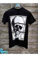 T-shirt uomo con stampa teschio e girocollo