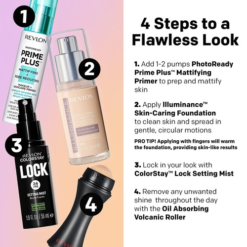 Revlon Illuminance Skin-Caring Liquid Foundation, Hyaluronic Acid, Hydrating and - Picture 8 of 9
