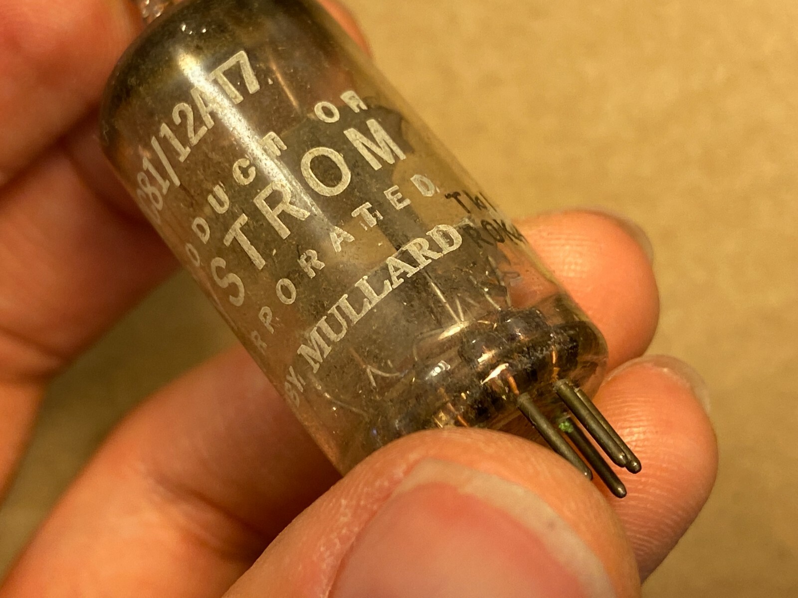 Vintage Amperex 12AT7 ECC81 Tube Tests Super Strong Balanced 1960 TK1