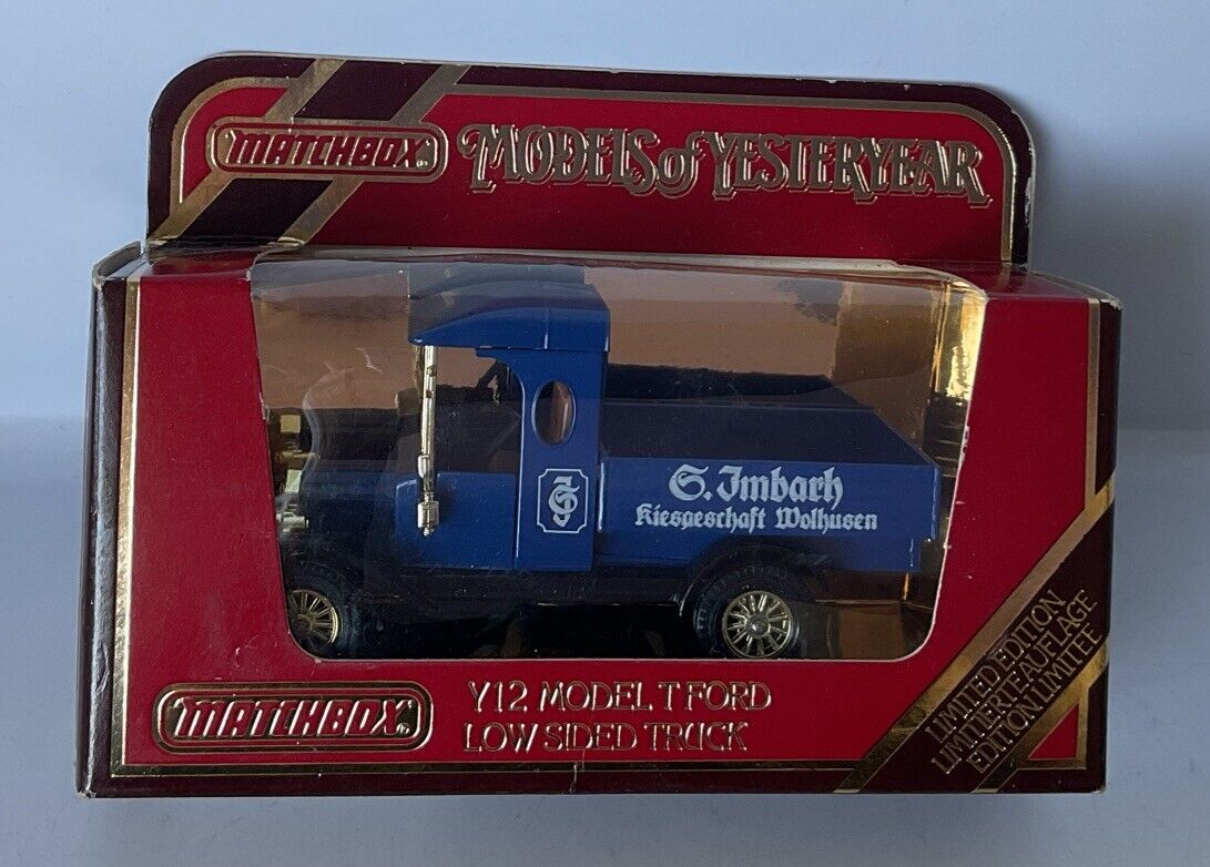 MATCHBOX MODELS OF YESTERYEAR Y12 MODEL T FORD LOW SIDED TRUCK LIMITED EDITION.