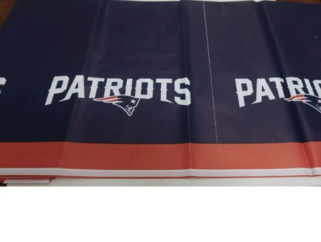 New England Patriots NFL Football Tablecloth Tablecover Party Decoration 54x102” - Image 2 of 4
