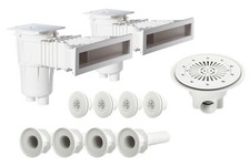 Astralpool Skimmer Einlaufd&uuml;se Pool Einbauteile Komplettset bis 4x9 m