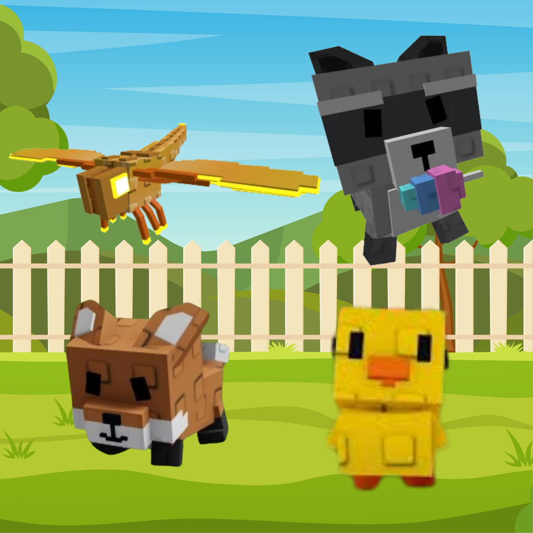 Racoon+Dragonfly + Red Fox + Chiken Zombie🌱GROW A GARDEN PETS