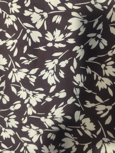 Lauren Ralph Lauren Skirt Womens Size 10 Chocolate Brown Floral Zip Up - Picture 2 of 7