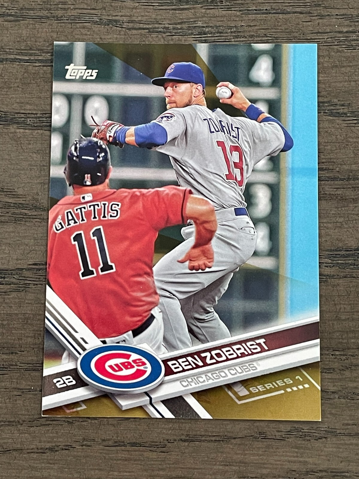 2017 Topps Gold Ben Zobrist #238 Chicago Cubs /2017