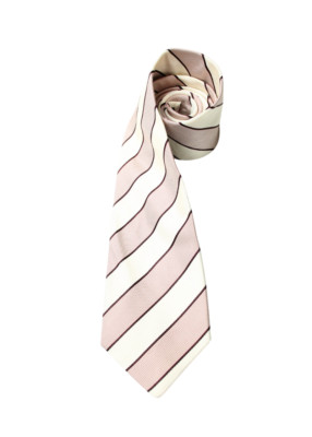 TONI GARD Tie Men's One Size 100% Silk Classic Pointed Stripe Pattern