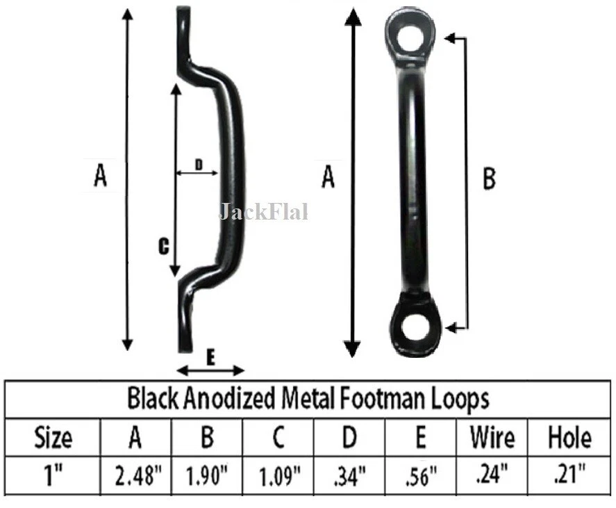 Footman Loops 10 Pack Military f Truck Trailer Jeep Tie Down Eye Strap Kayak USA - Image 4 of 4