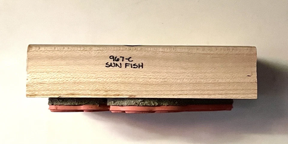 "Sello de goma Paula Best 967-C Sun Fish 3,25"" x 1,75""" Foto 3 de 4