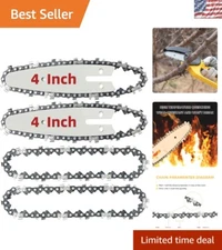 4-Inch Mini Chainsaw Chain & Bar Replacement Set - Smooth Cutting Performance