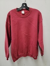 Vintage Russell Athletic Made In USA Crew Sweatshirt Dark Pink Adult Large