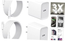 iPhone 17 16 15 Charger Fast Charging 2 2Pack 20W USB C Wall 2 Pack White