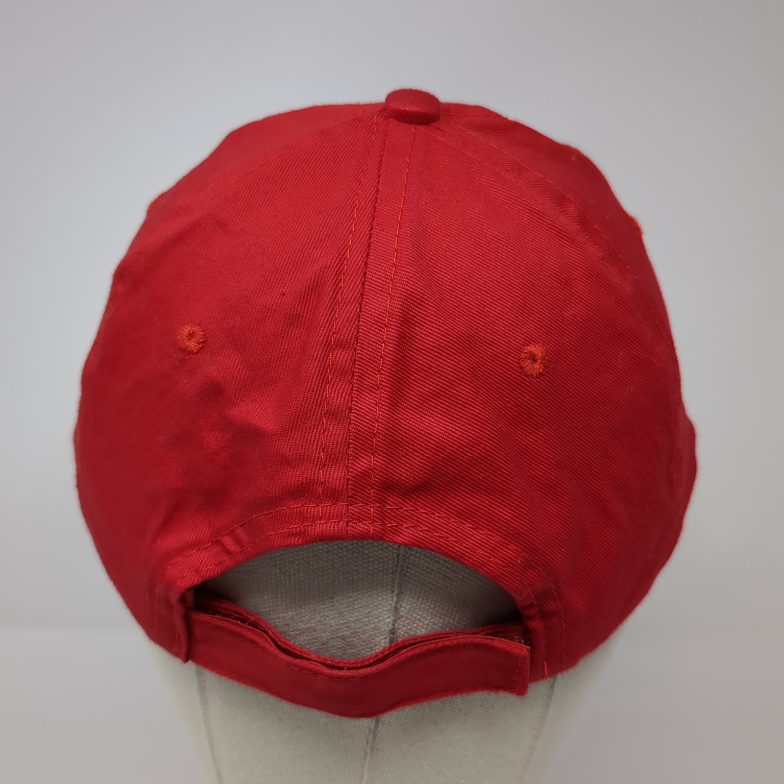 Budweiser Strapback Hat Solid Red One Size Adjust… - image 6