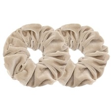 2 Pcs Large Size Scrunchies for Thick Hair Women 1 Count Pack of 2 , 2 Taupe