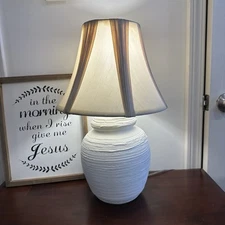 Vintage ~ ALSY ~ Plaster Table Lamp ~ Marked Alsy ~ Original-very Good Condion-