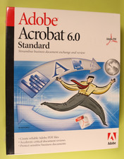 Adobe Acrobat 6.0 Standard Retail Big Box New Factory Sealed