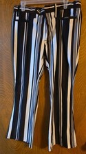 Vtg NOS Pants Mens W36 Fortrel Polyester Bell Deadstock 1970s Stripes Brown