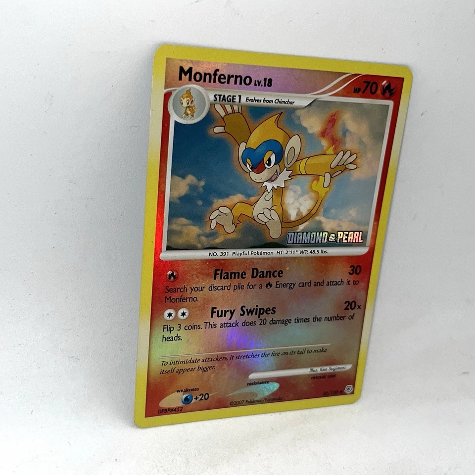 Monferno Diamond & Pearl 056/130 Burger King Reverse Holo Stamped MP - Image 3 of 4