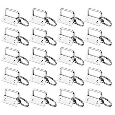 50 Sets Key Fob Hardware Key Fob Keychain Wristlet with Split Ring 1 Inch by  