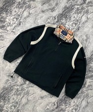Burberry Golf 1/4 Zip Fleece Jacket Nova Check Men Size L Black