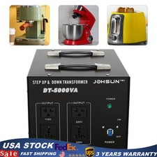 5000 Watt Step Up Down Voltage Transformer Power Converter 110V to/ from 220V.
