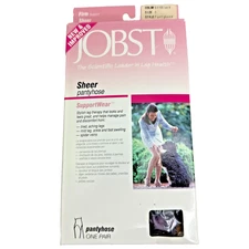 JOBST Compression Sheer Pantyhose Firm Support Wear Size D Off Black 119-200