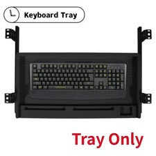 Slide Out Under Desk Keyboard Tray Pull Out Keyboard Drawer Shelf w/ Pen Holder