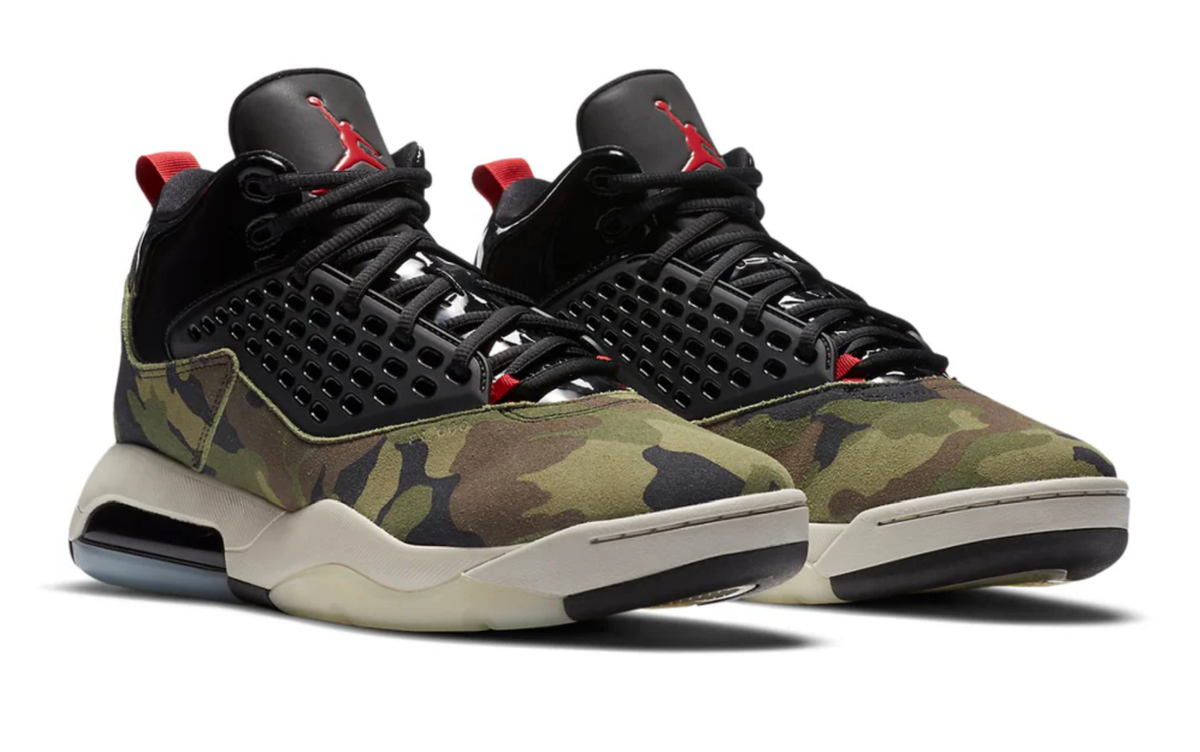 Air Jordan Maxin 200 Men Size 9.5 \'Camo\' Medium Olive/Gym Red/Black CD6107-200 JORDAN Maxin 200 CD6107 200 - Shiekh main image 2