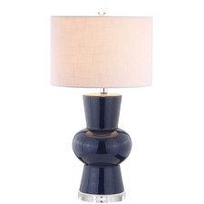 Jonathan Y 28.5 Navy Ceramic Table Lamp For Living Room Bedroom Nightstand