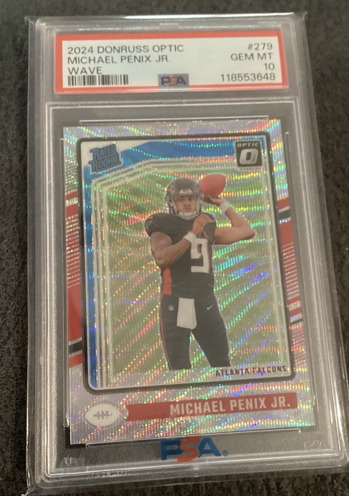 Michael Penix Panini Donruss Optic #279 Wave