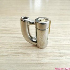 Stainless Steel Double Rings With PA Piercing Lock Male Chastity Cages Device