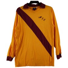 Motherwell Xara Mens Shirt Size S Yellow Yellow Colourblock Long Sleeve Collared