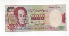 Venezuela 1000 Bolivares Banknote, 1998, 1998-08-06 Banknotes Billet Notes