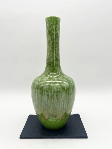 Vintage 60s Royal Haeger Green Drip Glaze Vase Mid Century Modern Ceramic Art