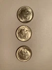 Three (3) 1964D  Roosevelt Dimes 90% Sliver - BU/Uncirculated