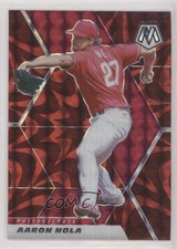 2021 Panini Mosaic Reactive Red Mosaic Prizm Aaron Nola #40 05ye