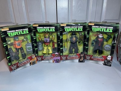 WWE TMNT Ninja Superstar Series 1 Set  w/ Sting John Cena Undertaker Macho Man