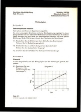 DDR Ostalgie Aufgaben Abschlu&szlig;pr&uuml;fung 1987 Physik  Kl. 10 schriftlich 8 Seiten